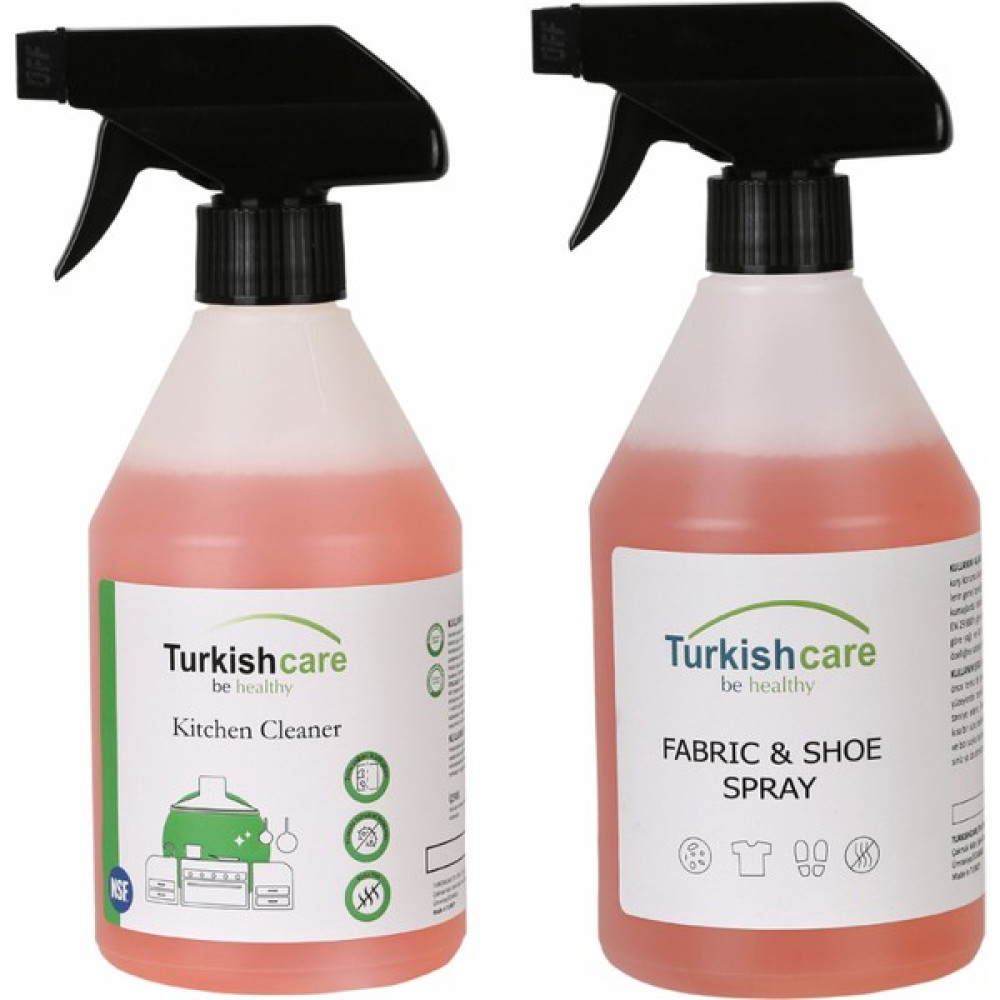 Turkishcare Ayakkabı ve Kumaş Temizleme Spreyi 500 ml + Mutfak Temizleme Spreyi Temizlik Malzemeleri Fiyatı