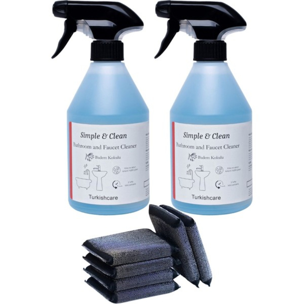 Turkishcare Banyo ve Kireç Sökücü Temizleyici Sprey 2 x 500 ml + Sünger 2'li Temizlik Malzemeleri Fiyatı