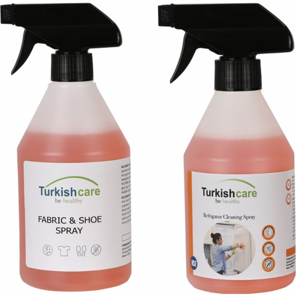 Turkishcare Buzdolabı İç Yüzey Temizlik Spreyi 500 ml ve Çok Amaçlı Leke Çıkarıcı 500 ml Temizlik Malzemeleri Fiyatı