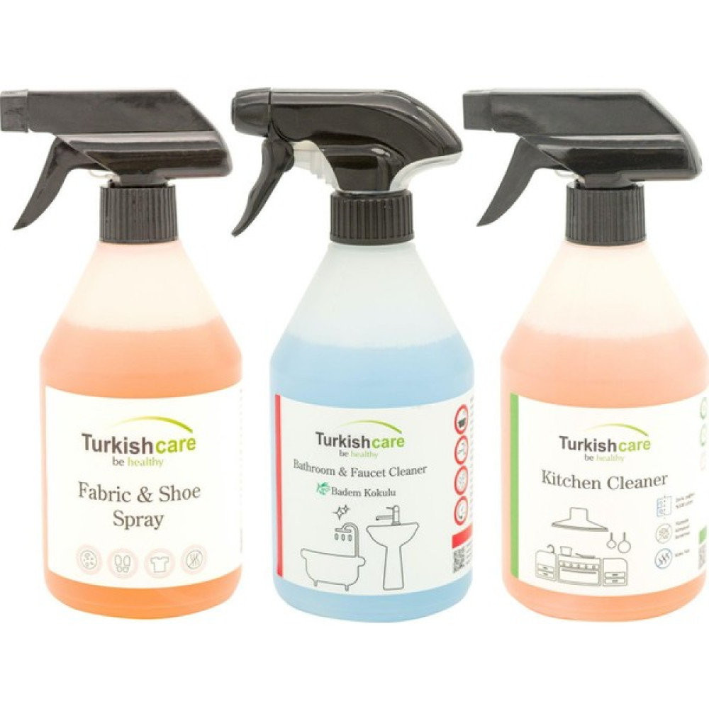 Turkishcare Temizlik Seti 3 Lü Ayakkabı , Kumaş , Banyo , Mutfak Leke Sökücü 500 ml Temizlik Malzemeleri Fiyatı