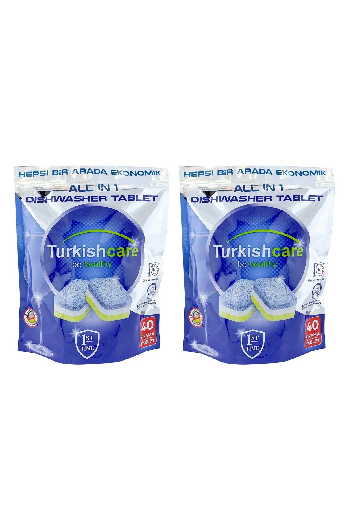 Turkishcare Turkiscare Hepsi 1 Arada 40 lı Bulaşık Makinası Tableti x 2 Paket (80 Tablet)" Bulaşık Yıkama Fiyatı