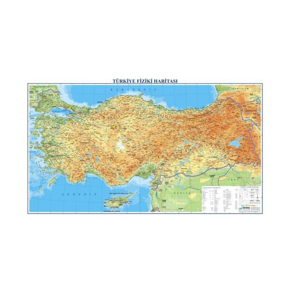 Türkiye Fiziki Haritası Harita & Küre Fiyatı