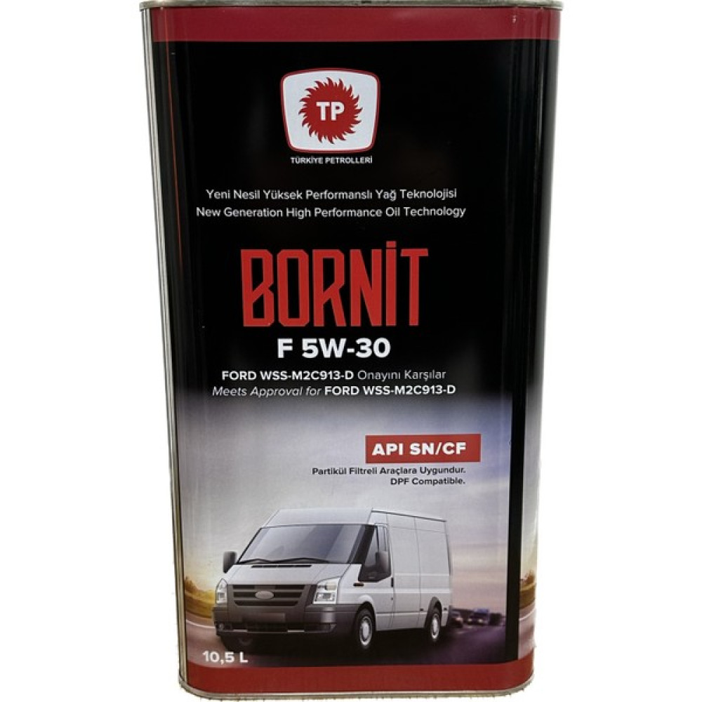 Türkiye Petrolleri Bornit F 5W-30 ( Ford Onaylı ) 10,5 Litre Motor Yağı ( Üretim Yılı :2022 ) Oto Boyaları Fiyatı