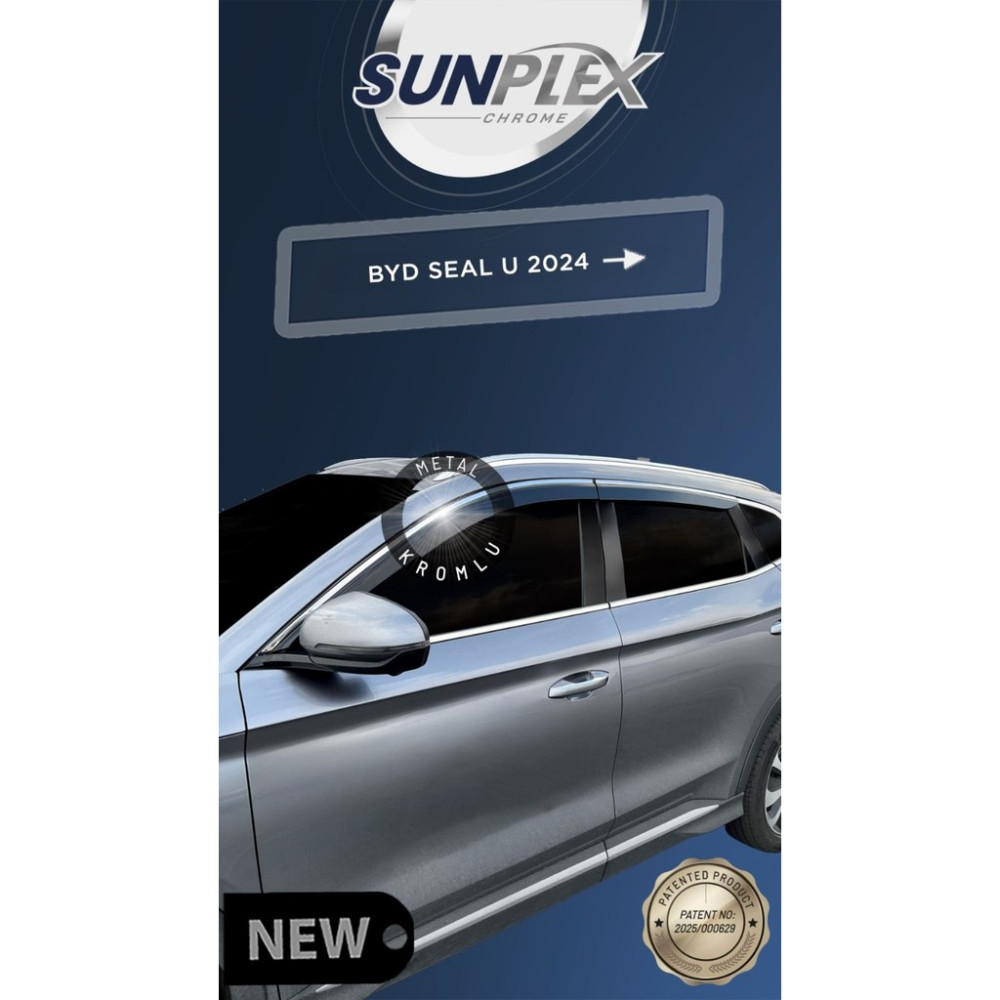 Türkmen Sunplex Byd Seal- U Kromlu Cam Rüzgalığı 2024> 4parça Oto Rüzgarlıkları Fiyatı