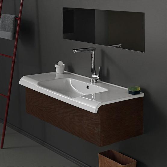 Turkuaz Anova Etajerli 80 cm Lavabo