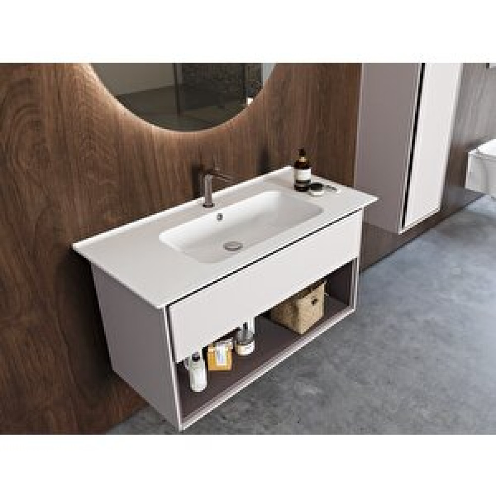Turkuaz Blue Etajer Uyumlu Lavabo 100x47 Cm Lavabo Fiyatı