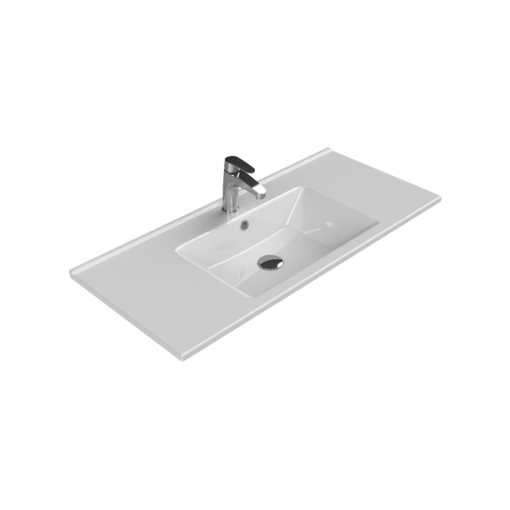 Turkuaz Cerastyle Arte Etajer Uyumlu Banyo Lavabo 100X45 Cm Lavabo Fiyatı