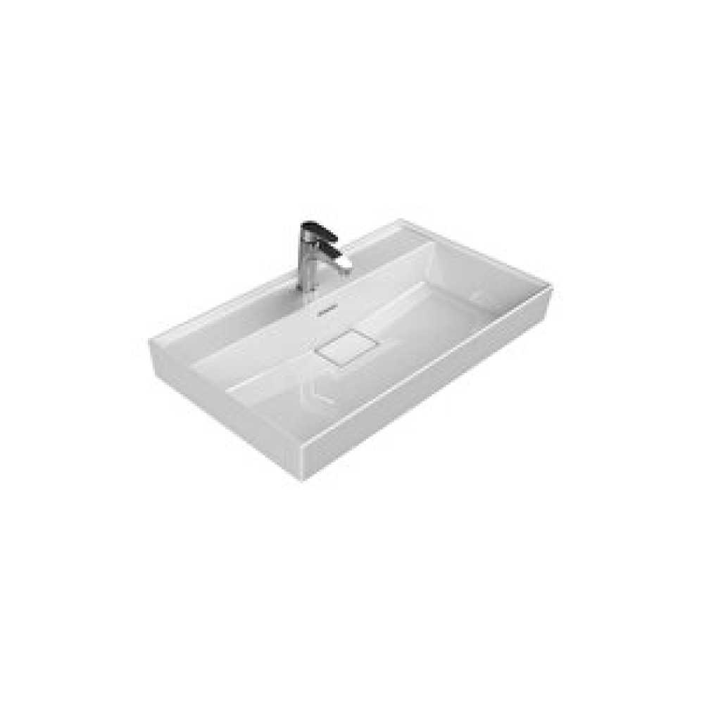 Turkuaz Cerastyle Etejer Uyumlu Lavabo Sharp 80 cm 80x48 Lavabo Fiyatı