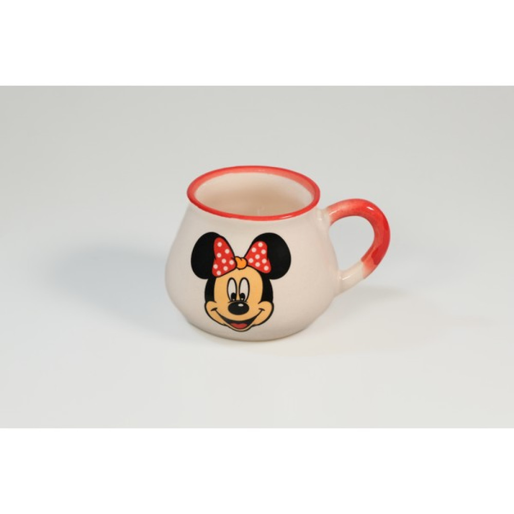 Turkuaz Çini El Sanatları Mickey Mouse Kupa Kırmızı Kulp - Beyaz - Krem - Kırmızı Fincan / Bardak / Kahve Takımı Fiyatı