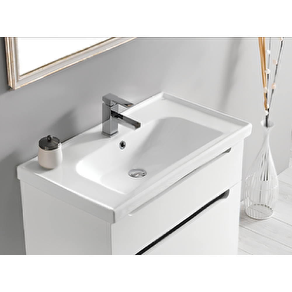 Turkuaz Frame 80x45cm Etajer Uyumlu Lavabo 80x45 Cm Lavabo Fiyatı