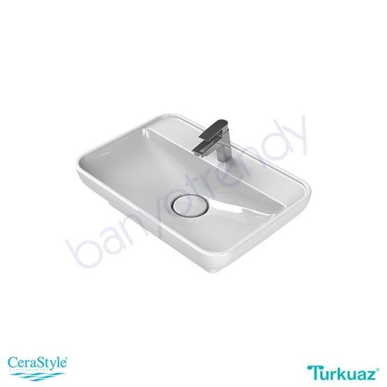 Turkuaz Lal Tezgah Üstü 60 cm Lavabo