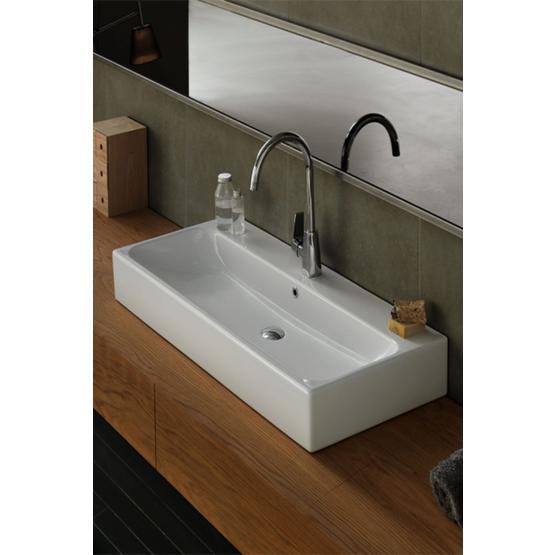Turkuaz Pinto Etajerli 100 cm Lavabo