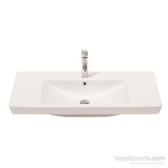 Turkuaz Porto Etajerli 95 cm Lavabo