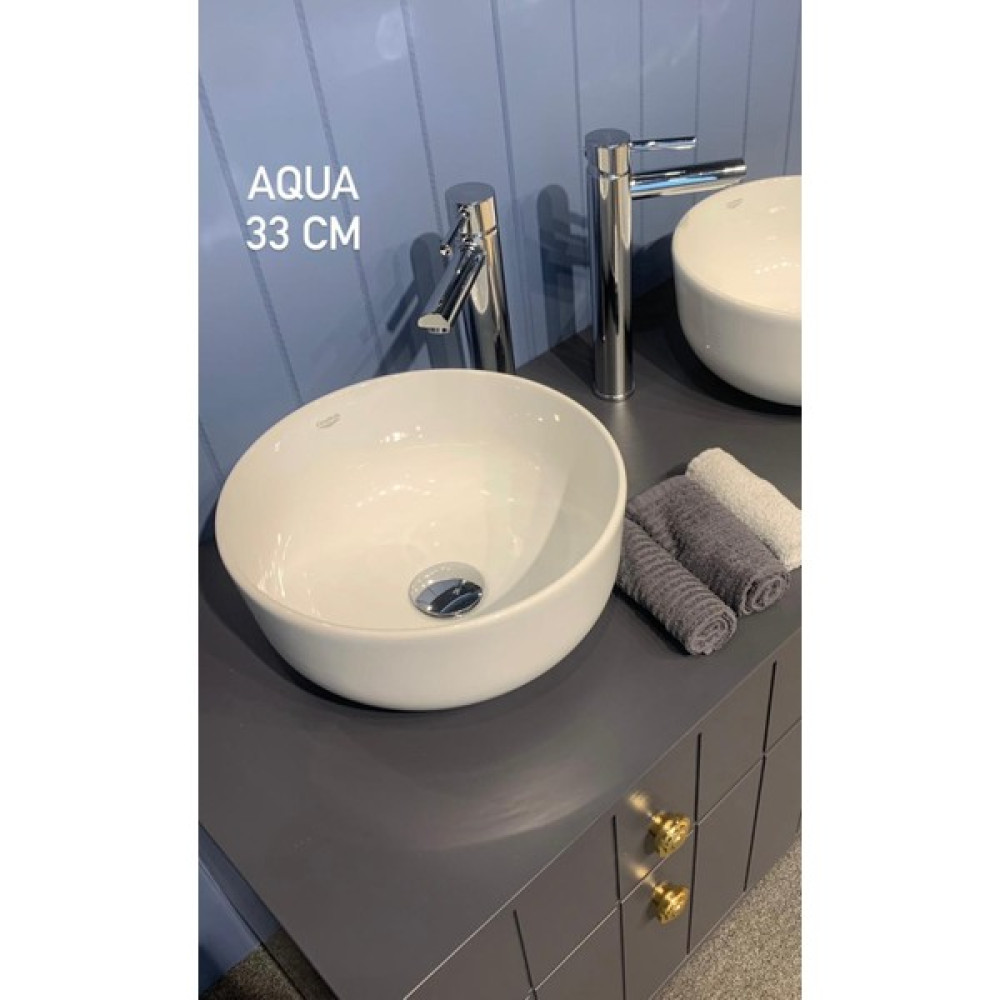 Turkuaz Seramik Cerastyle Aqua 33 cm Tezgah Ustu Canak Mini Lavabo Lavabo Fiyatı