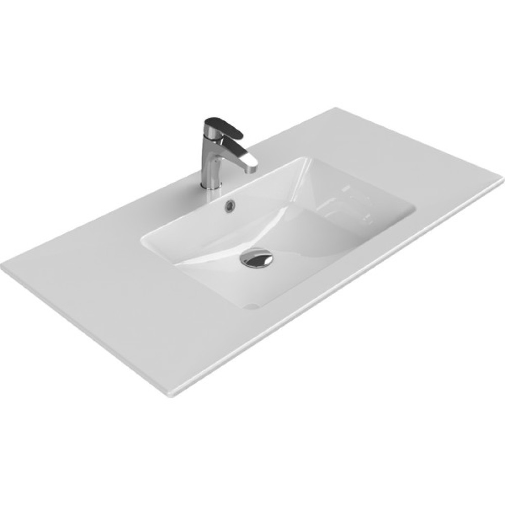 Turkuaz Seramik Ibiza 101 cm Etajerli Lavabo Lavabo Fiyatı