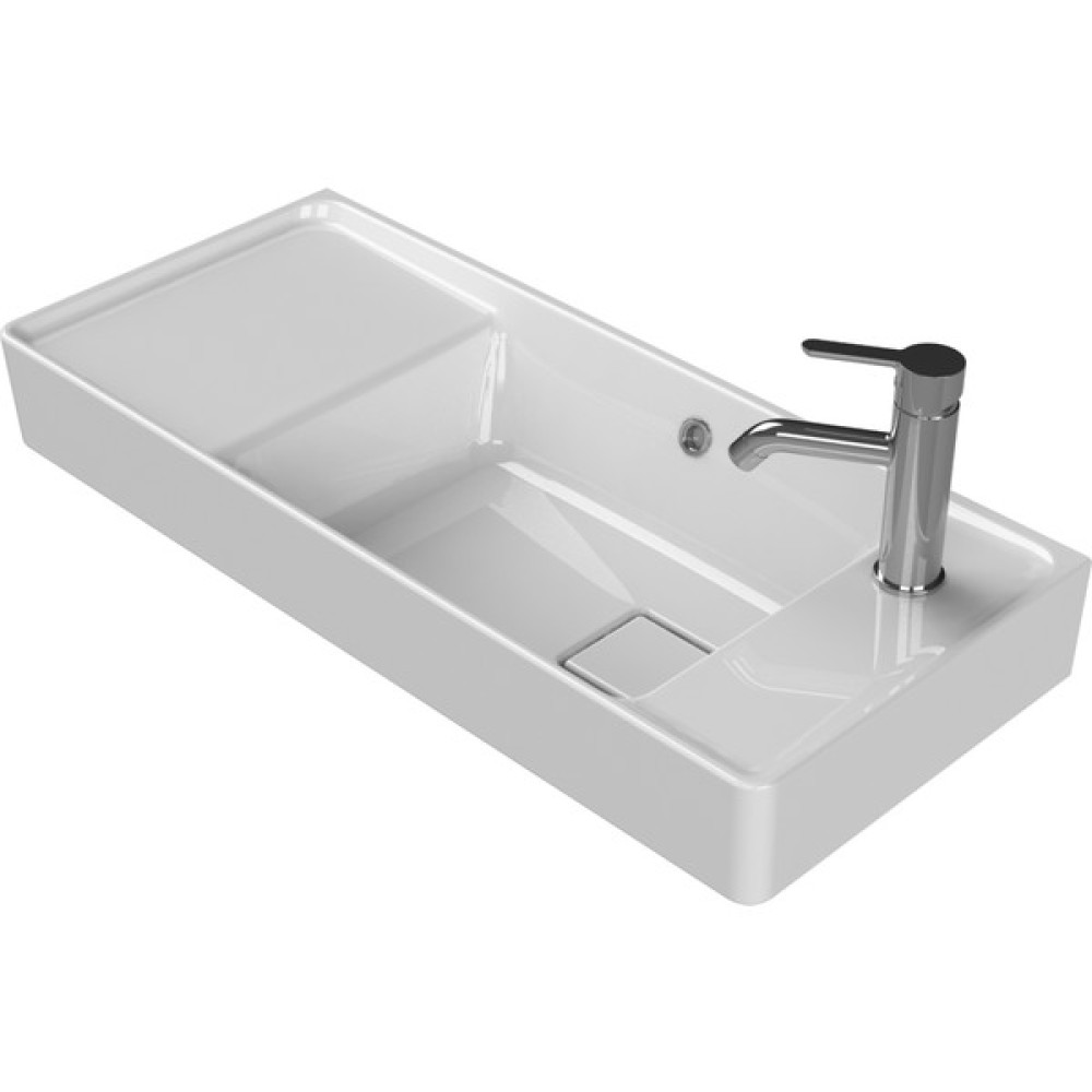 Turkuaz Seramik Sharp 80X35 cm Etajerli Lavabo Lavabo Fiyatı