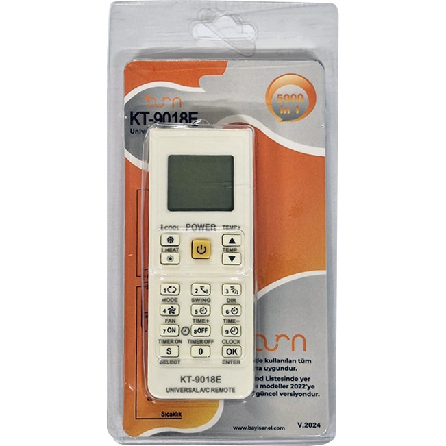 Turn KT9018E 5000 In 1 Universal Klima Kumandası - 5in1 Diğer Fiyatı