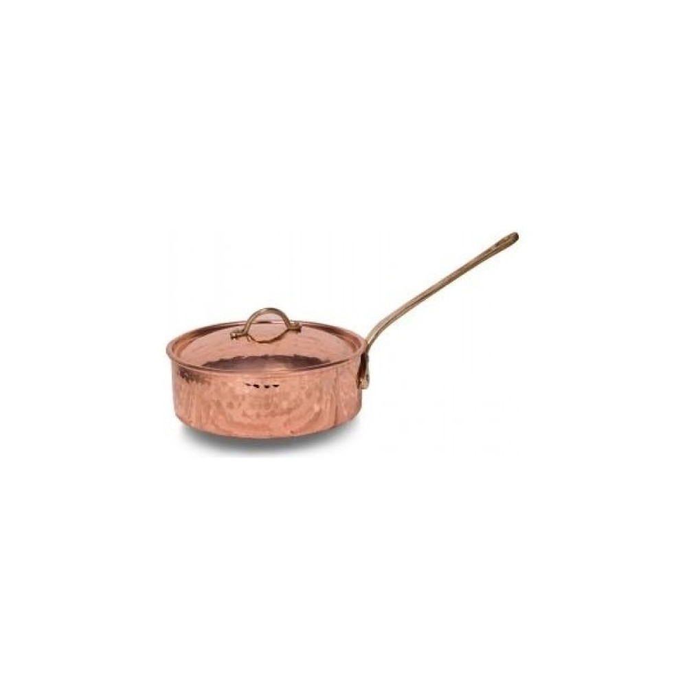Turna Bakır Karnıyarık Tencere Tek Kulp 10 No 34 cm El Dövme Kırmızı TURNA8203-1 Tencereler Fiyatı