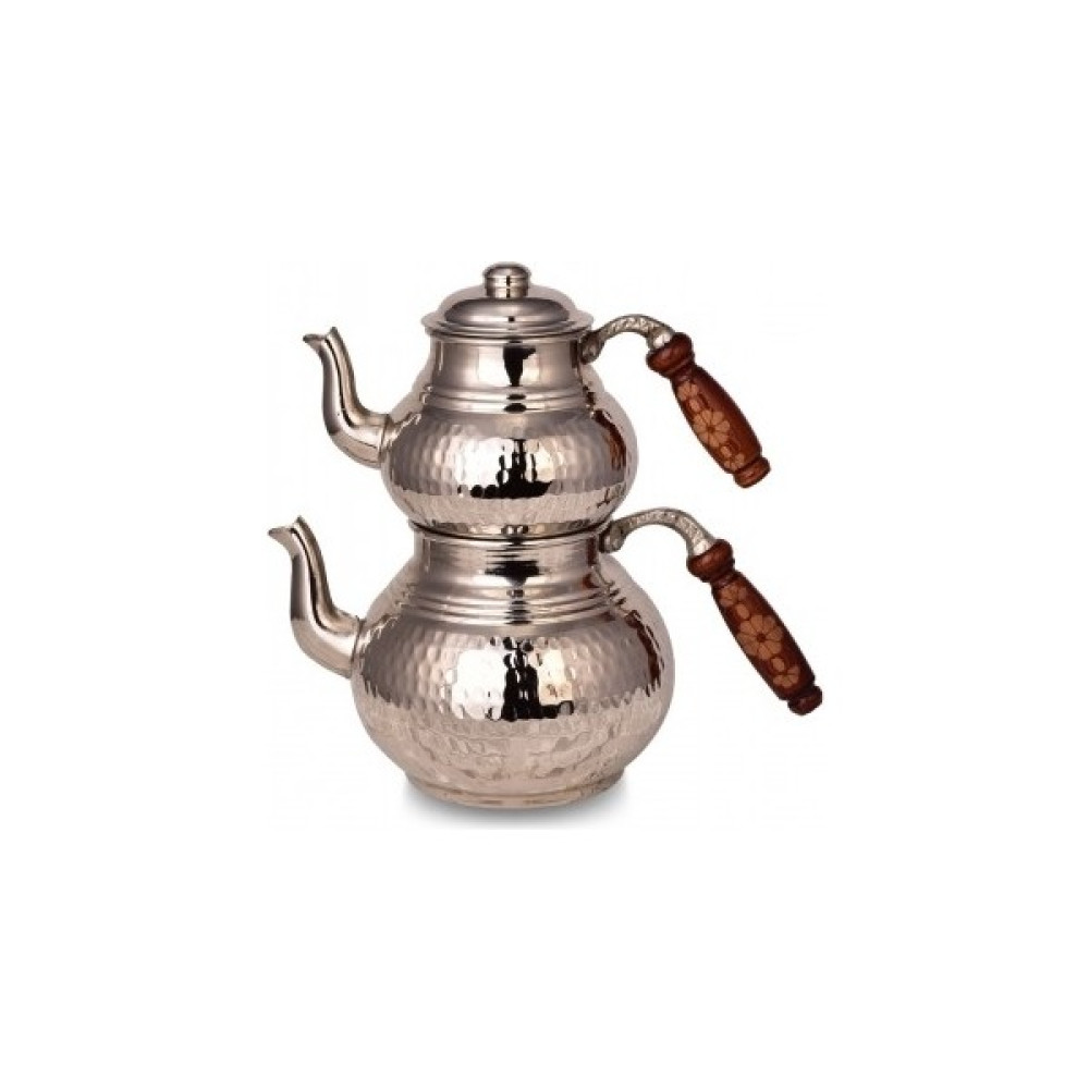 Turna Bakır Klasik Çaydanlık 2 No Ince El Dövme Nikel TURNA1953-2 Çay / Çaydanlık Setleri Fiyatı