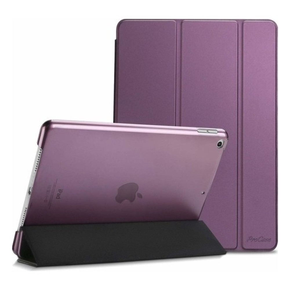 Turotto Apple iPad 10.2 (9.nesil) Seri A2602,A2603,A2604 Yatay Standlı Arka Sert P.c Güçlü Mıknatıslı Uyku Modlu Smart Tablet Kılıf - Mor Tablet Kılıfı Fiyatı