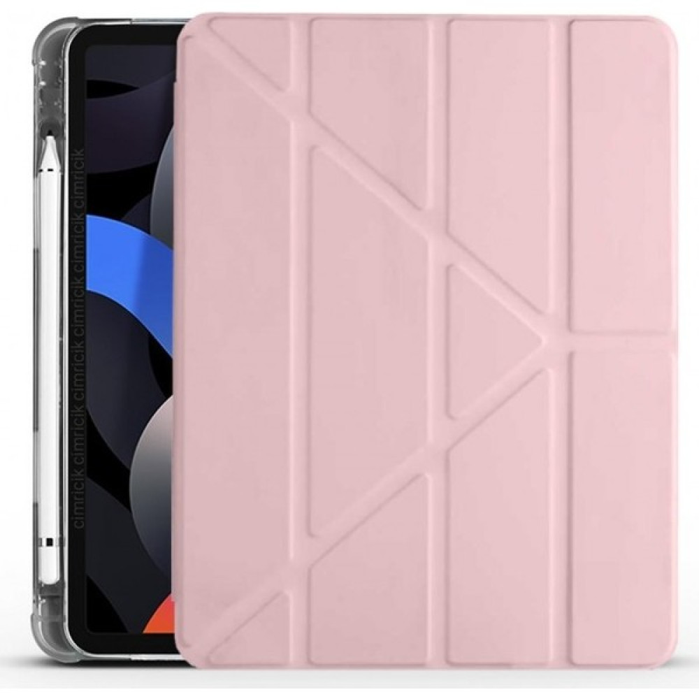 Turotto Apple iPad 10.nesil 10.9 2022 Kılıf Seri A2696,A2757,A2777 Kalemlikli Uyku Modlu Yatay Standlı Trifold Smart Kılıf - Açık Pembe Tablet Kılıfı Fiyatı
