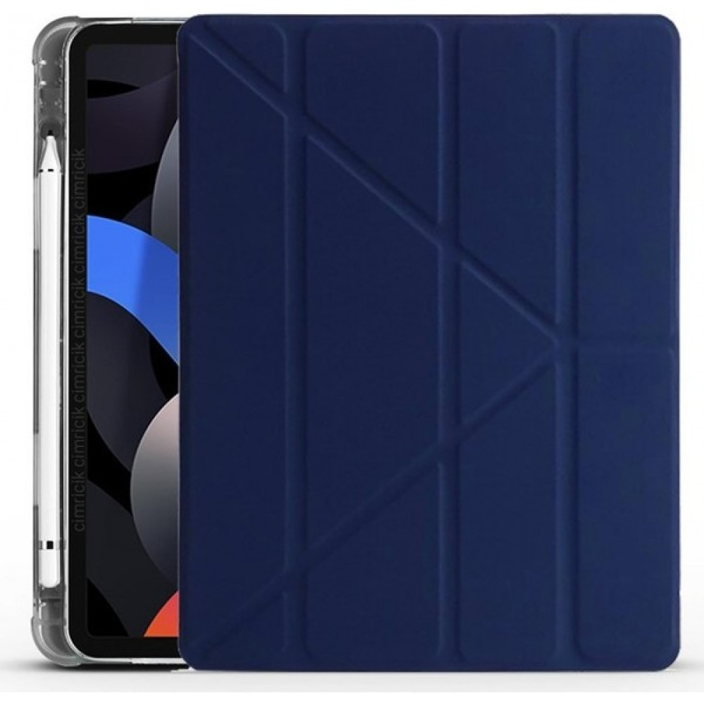 Turotto Apple iPad 10.nesil 10.9 2022 Kılıf Seri A2696,A2757,A2777 Kalemlikli Uyku Modlu Yatay Standlı Trifold Smart Kılıf - Lacivert Tablet Kılıfı Fiyatı