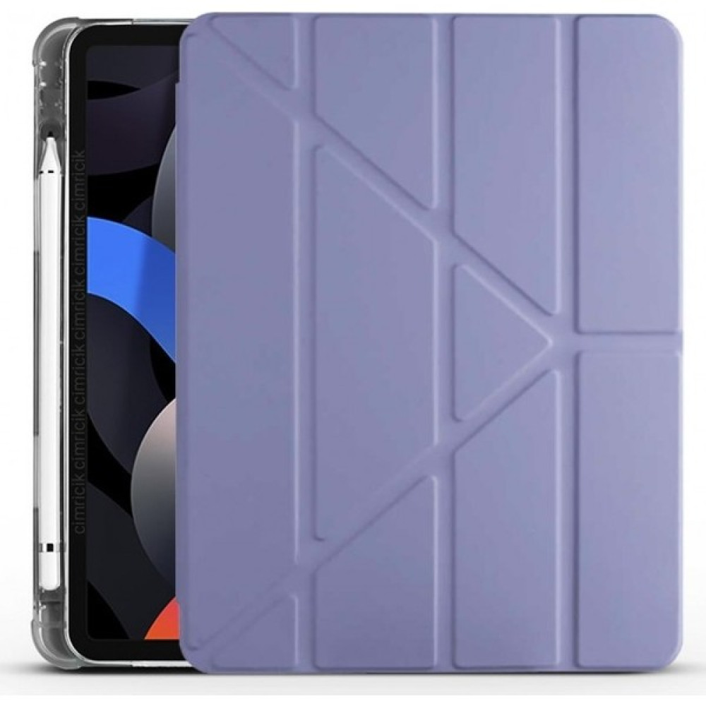Turotto Apple iPad 10.nesil 10.9 2022 Kılıf Seri A2696,A2757,A2777 Kalemlikli Uyku Modlu Yatay Standlı Trifold Smart Kılıf - Lavanta Tablet Kılıfı Fiyatı