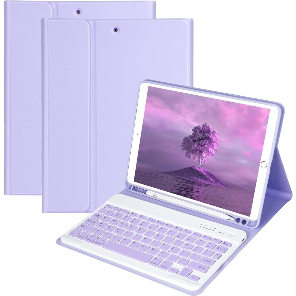 Turotto Apple Ipad 11.nesil A16 2025/10. Nesil Uyumlu Bluetooth Özellikli Manyetik Standlı Klavyeli Kılıf Lila Klavye - Mouse Fiyatı