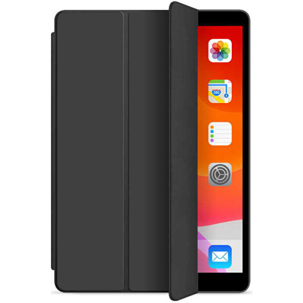 Turotto Apple iPad Air 5 10.9 2022 (5.nesil) M1 Çipli Seri A2589,A2591 Offical Lansman Deri Uyku Modlu Smart Kılıf - Siyah Tablet Kılıfı Fiyatı