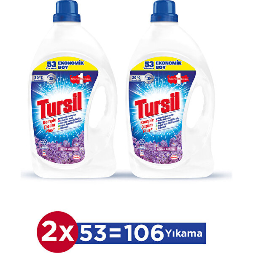 Tursil Leylak Bahçesi 53 Yıkama Jel Deterjan x 2 adet Çamaşır Deterjanı Fiyatı