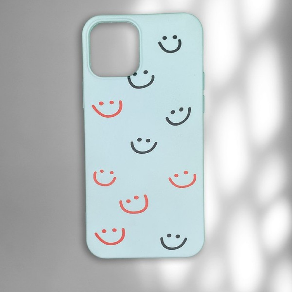 Turtle Apple iPhone 12 / 12 Pro Su Yeşili Smile Tasarımlı Kılıf Kapak - Supersoft Cep Telefonu Kılıfı Fiyatı