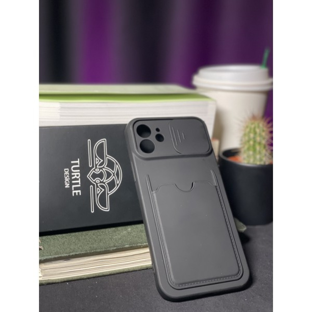 Turtle Apple iPhone 12 Siyah Cüzdanlı Kamera Korumalı Lüks Kılıf Kapak - Ekstra Güçlendirilmiş - Renkli Cep Telefonu Kılıfı Fiyatı