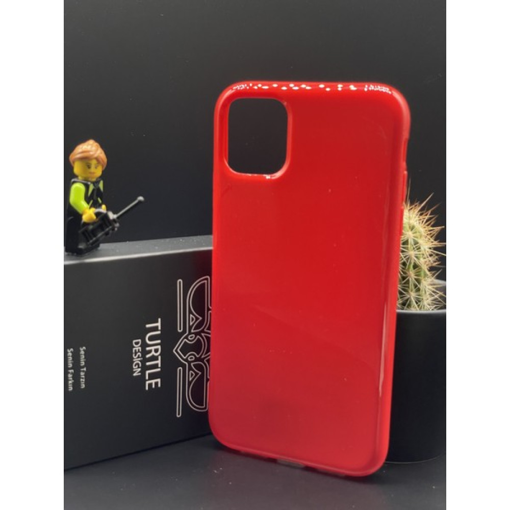 Turtle Dizayn Iphone 11 Kırmızı Parlak Silikon Telefon Kılıfı - Darbe Emici, Çizilmelere Karşı Dirençli Cep Telefonu Kılıfı Fiyatı