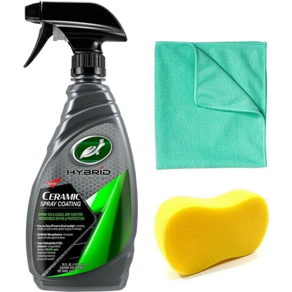 Turtle Wax Seramik Boya Koruyucu 500 ml + Bez + Oto Yıkama Süngeri Oto Cam Bakım Ürünleri Fiyatı