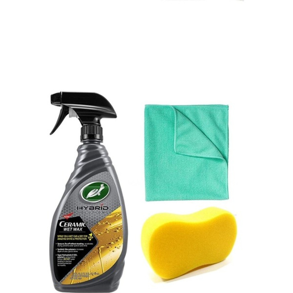Turtle Wax Seramik Hızlı Sprey Cila 500 ml + Mikrofiber Bez + Yıkama Süngeri Oto Bakım Bezleri Fiyatı