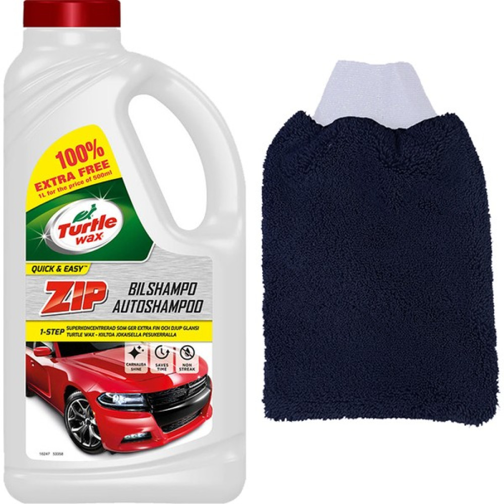 Turtle Wax Zip Wax Cilalı Oto Yıkama Şampuanı 60 Yıkama + Gojo Yıkama Eldiveni Oto Yıkama Ürünleri Fiyatı