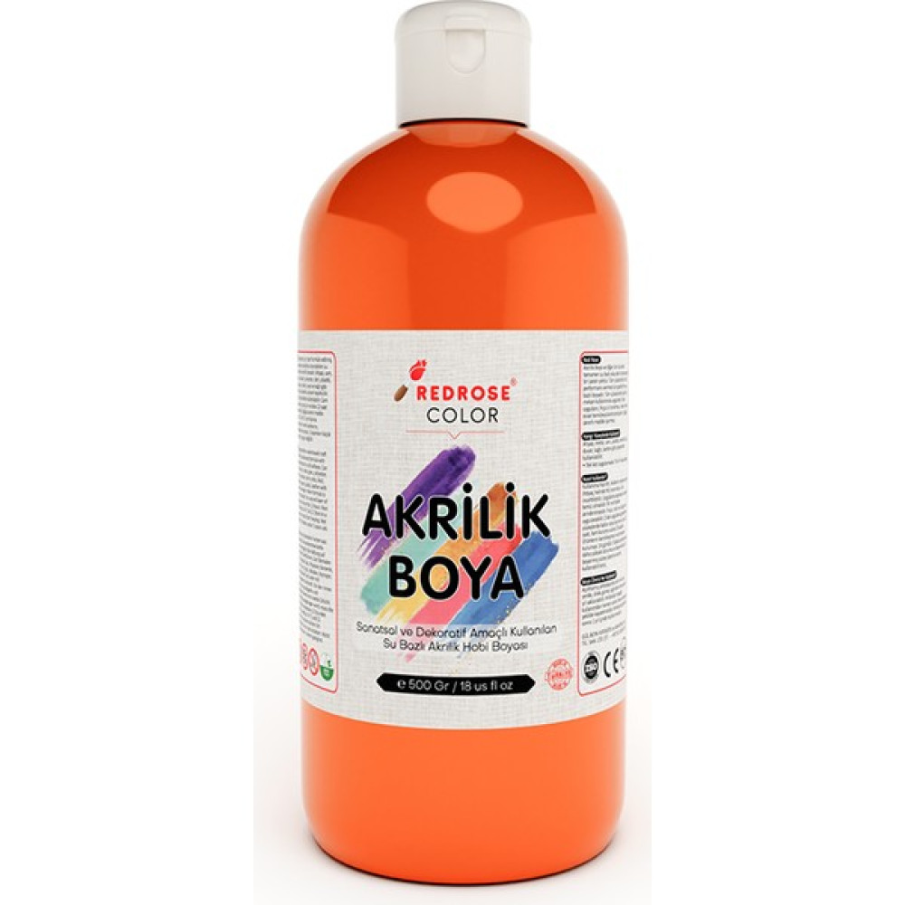 Turuncu Akrilik Boya 500 gr Sanatsal, Dekoratif, Hobi Amaçlı, Canlı Renkler Akrilik Boya Fiyatı