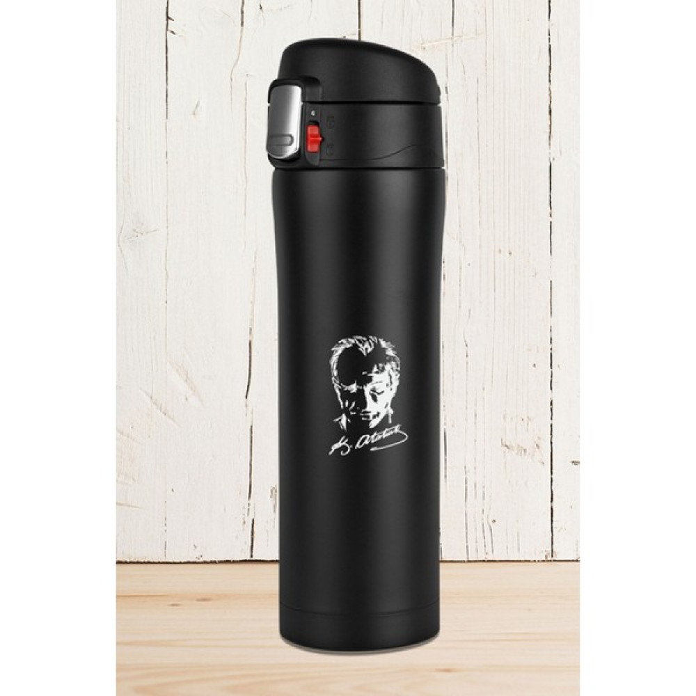 Tusah Atatürk Baskılıı Termos 450 ml - 0,45 lt - Asfalt Siyahı Oto Boyaları Fiyatı