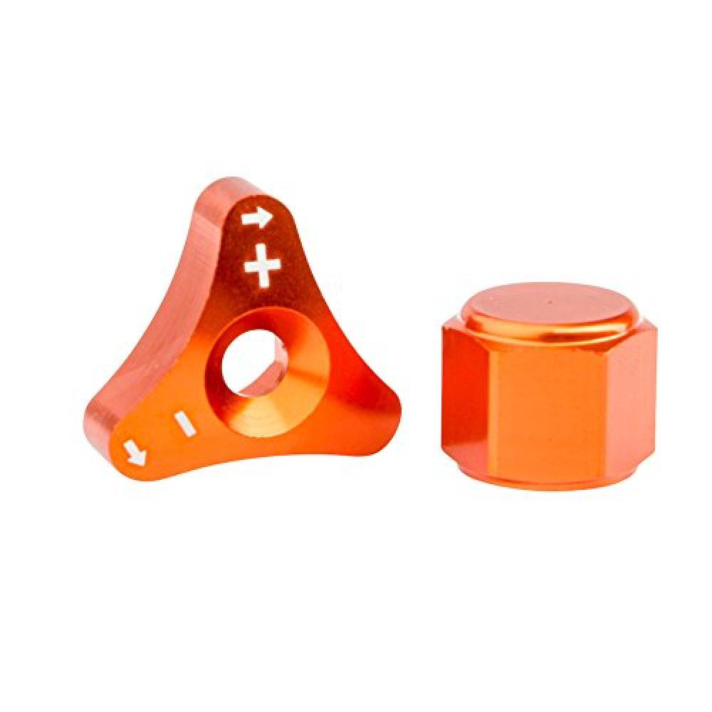 Tusk Billet WP Fork Adjuster Knobs Orange Compatible with KTM 350 SX-F 2017-2024/250 SX 2017-2022/450SX-F 2017-2025/250 SX-F 2017-2025/300 XC 2017-2019