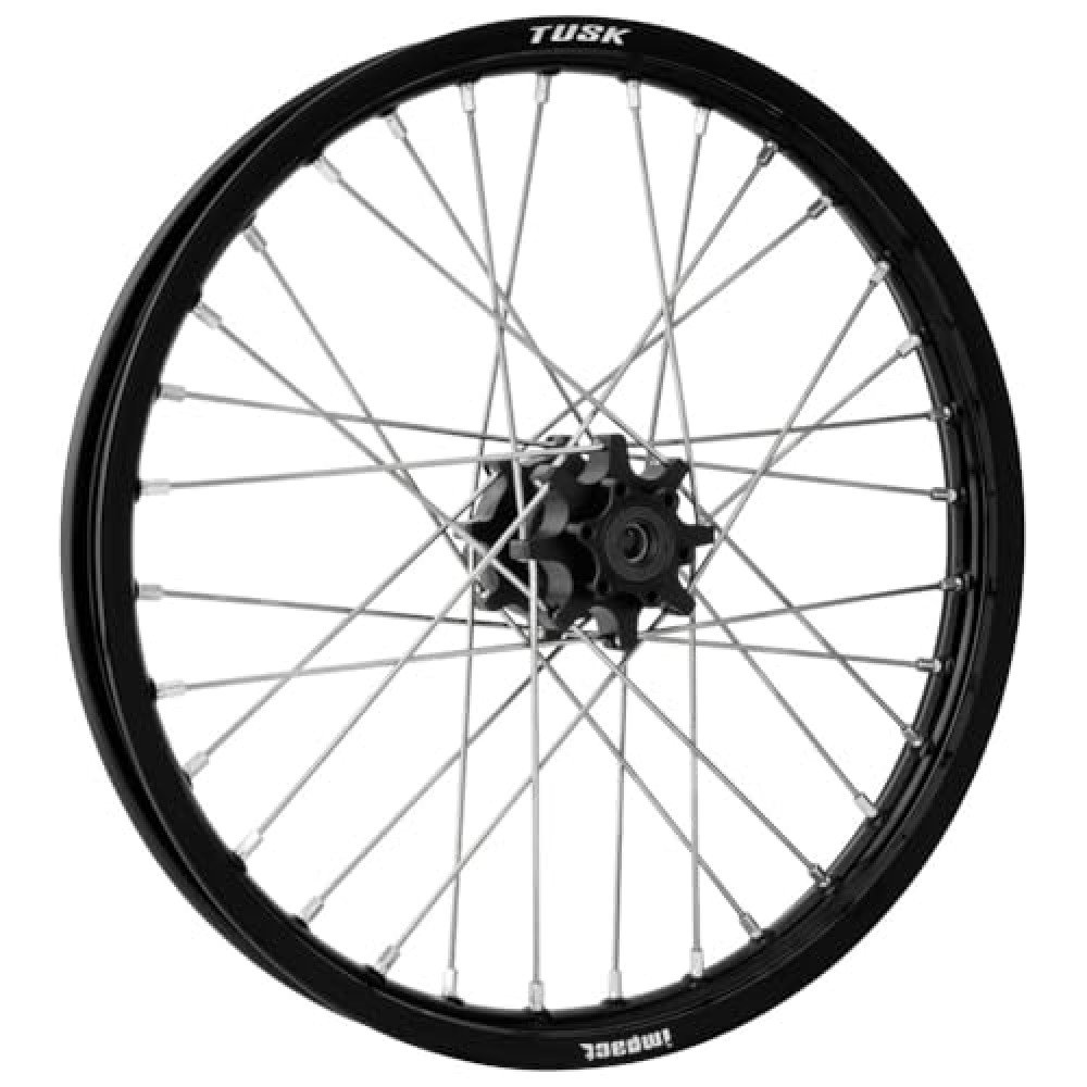 Tusk Impact Complete Wheel - Rear 19 x 1.60 Black Rim/Silver Spoke/Black Hub Compatible with SUR-RON Light Bee X 2018-2024/SEGWAY X160/X260 2020-2022