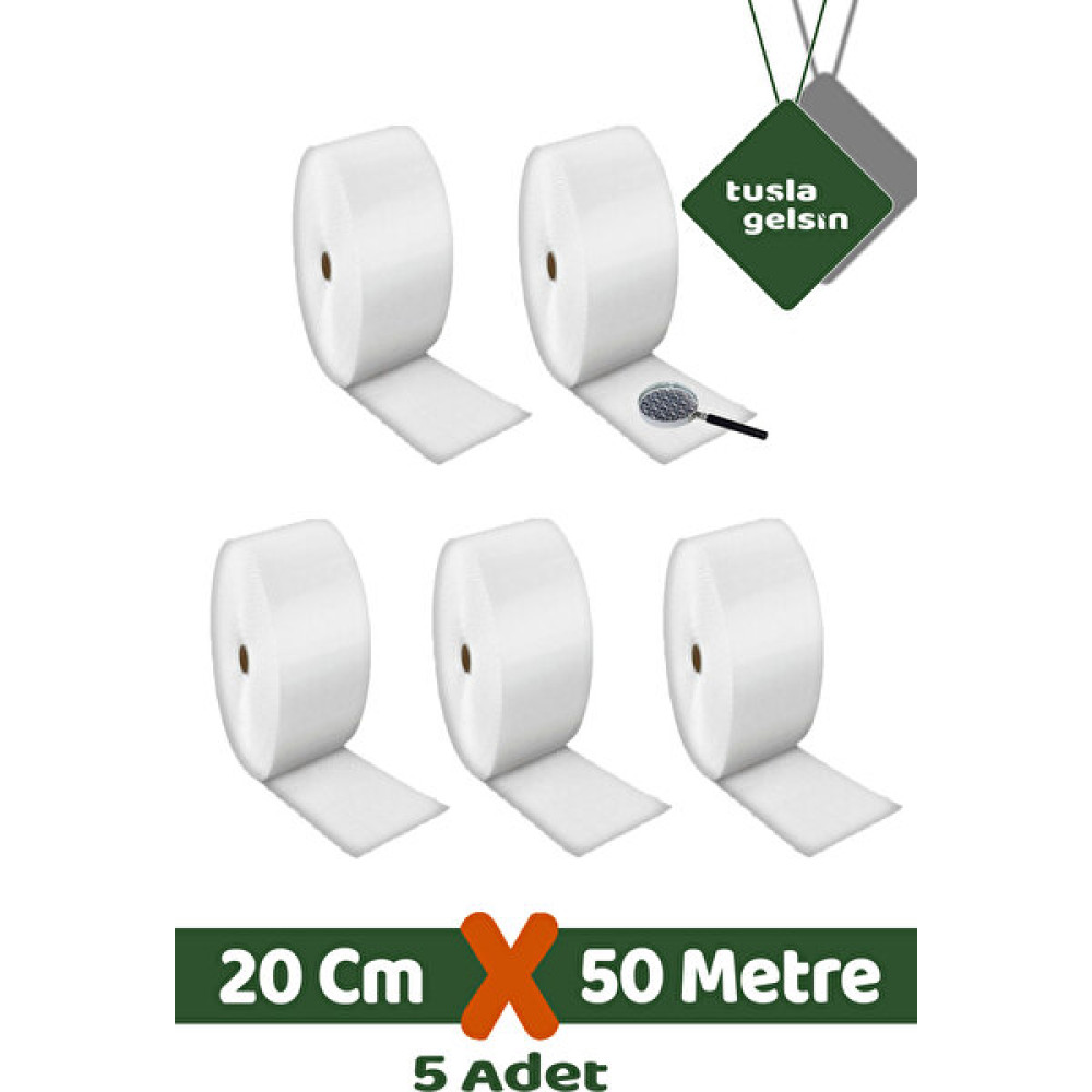 Tuşla Gelsin 20 cm x 50 mt Balonlu Naylon ( 5'li Paket ) Nalburiye & Hırdavat Fiyatı