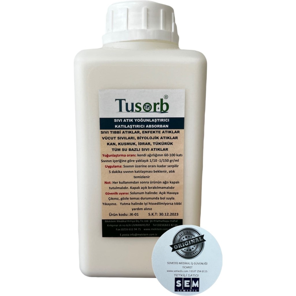 Tusorb Sıvı Atık Yoğunlaştırıcı & Jelleştirici Absorban 1 kg - Beyaz Diğer Fiyatı