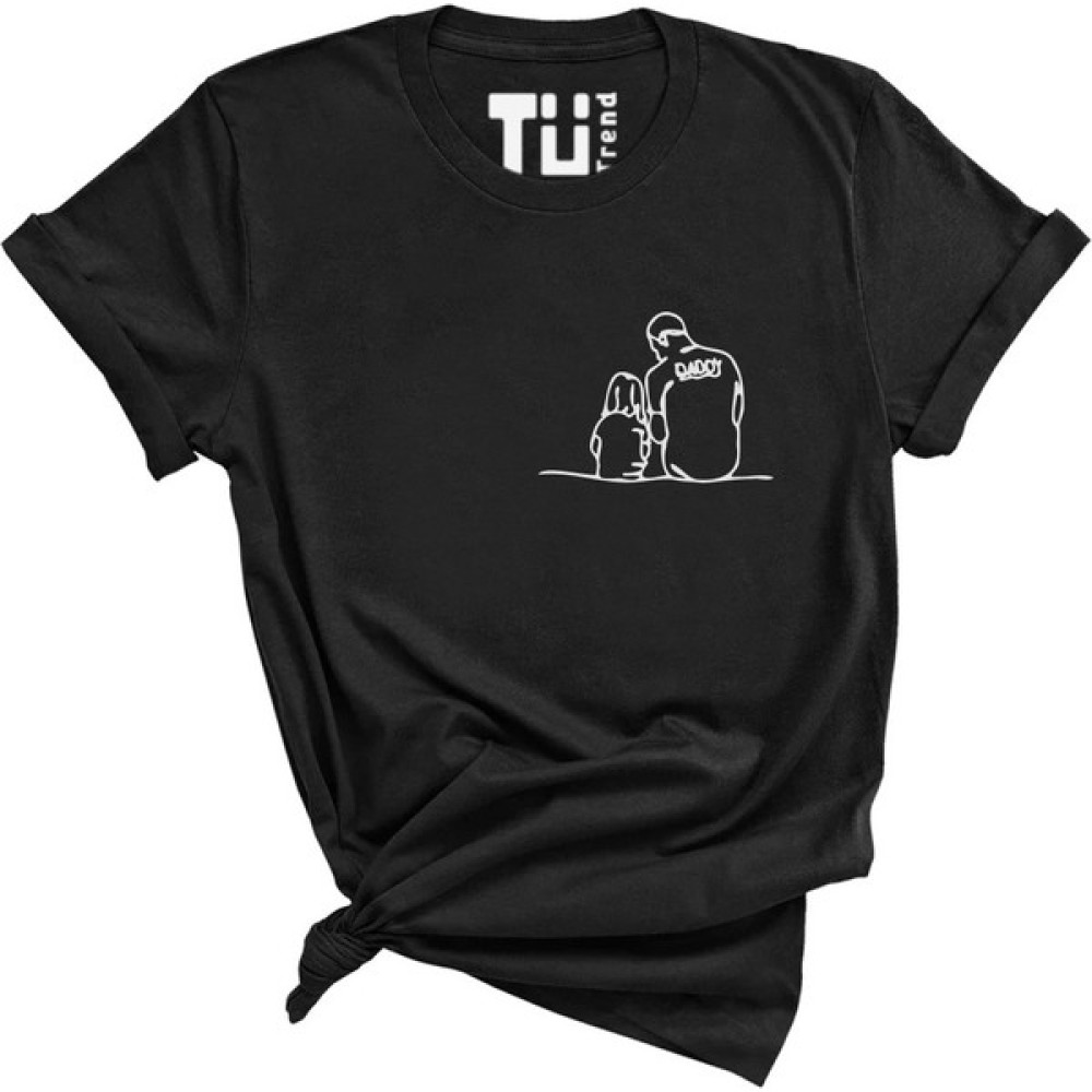Tüşört Baba Kız Soyut Tasarım Pamuklu Tişört Erkek T-shirt Fiyatı