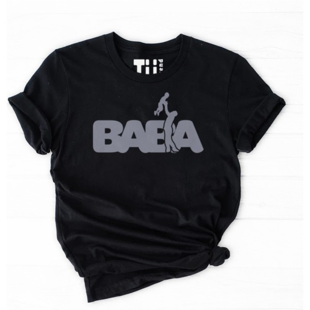 Tüşört Baba Oğul Baba Yazılı Siluet Tasarım Pamuklu Bisiklet Yaka Tişört10 Erkek T-shirt Fiyatı