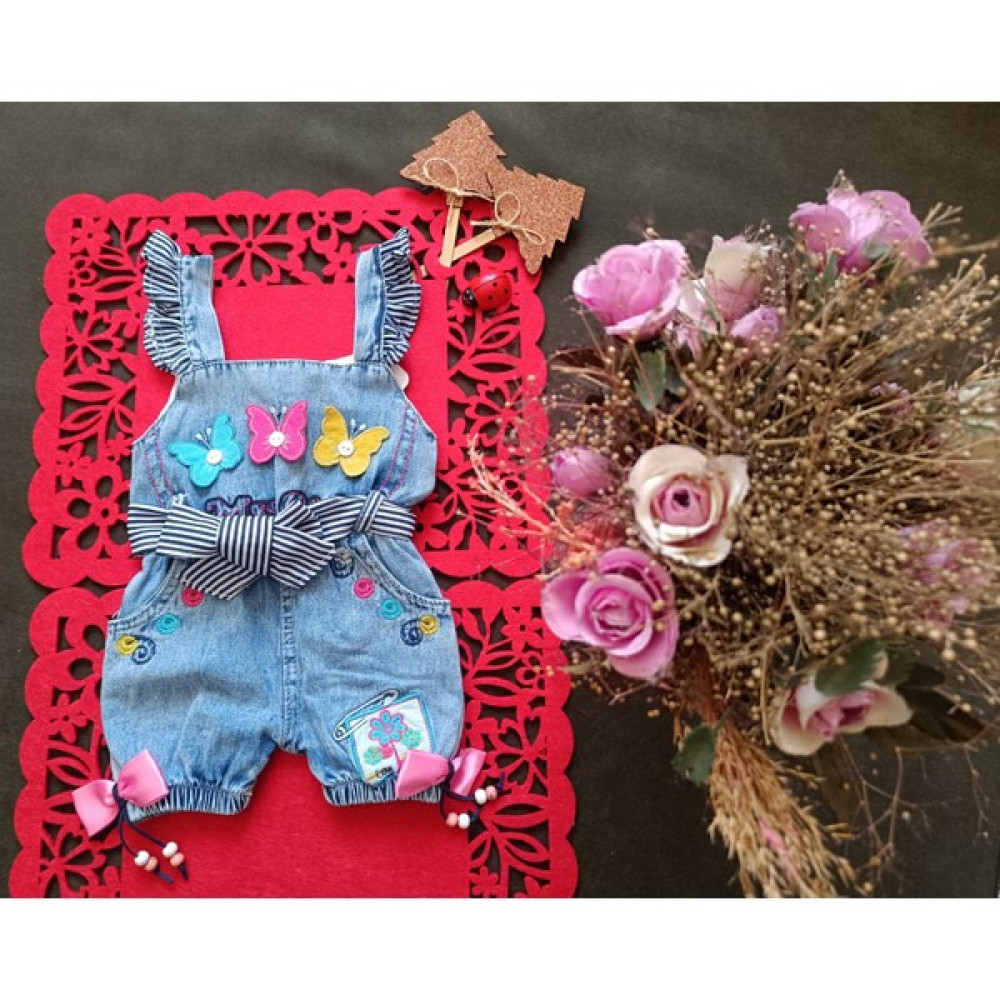 Tuta Shopping Kelebekli Kız Salopet Tulum Bebek Tulumu Fiyatı