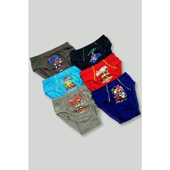 Tutku 0138 Erkek Çocuk 6 Adet Renkli Slip Külot