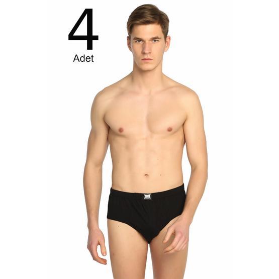 Tutku ELF568T0109CCM4 Siyah 4 lü Paket Penye Erkek Slip Külot