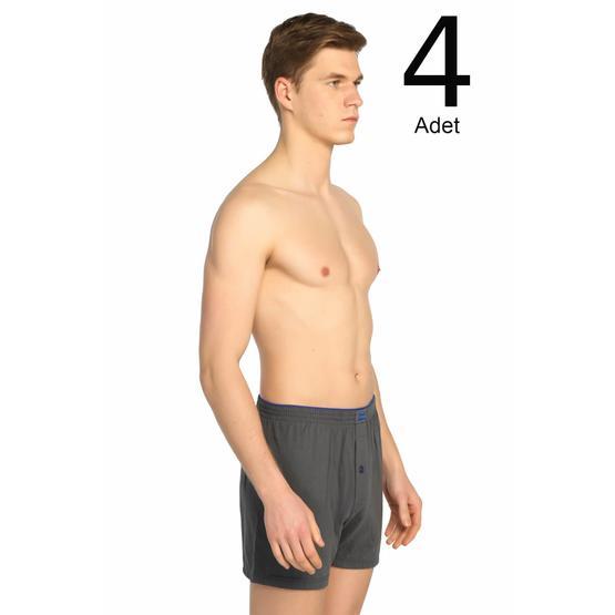 Tutku ELF568T0117CCM4 Füme 4 lü Paket Penye Düğmeli Erkek Boxer Erkek Boxer Fiyatı