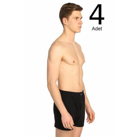 Tutku ELF568T0117CCM4 Siyah 4 lü Paket Penye Düğmeli Erkek Boxer Erkek Boxer Fiyatı