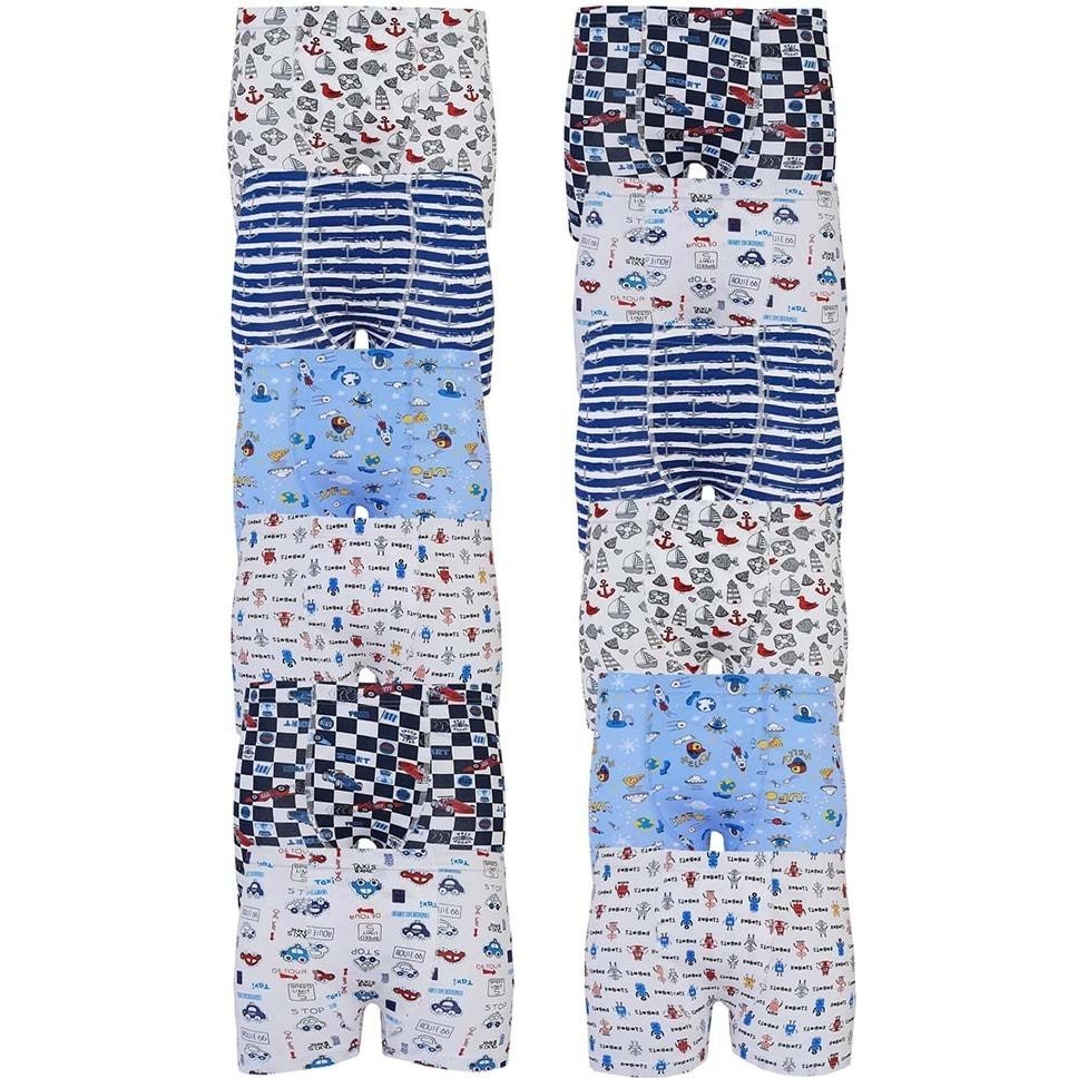 Tutku Erkek Çocuk 6'lı Elastan Empirme Boxer Karışık Renk Yumuşak Dokulu Konforlu Tasarım Erkek Çocuk Boxer Fiyatı